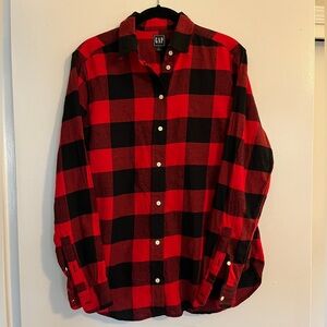 Gap Red & Black Flannel Shirt